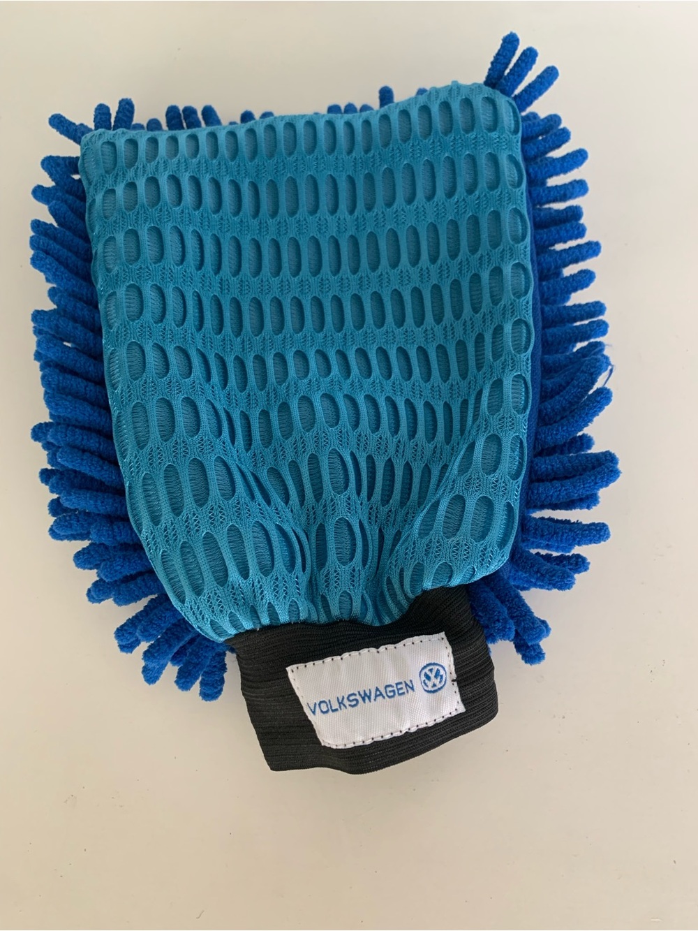 Volkswagen VW Microfiber Car Wash Mitt Blue Blue Chenille Detailing Glove